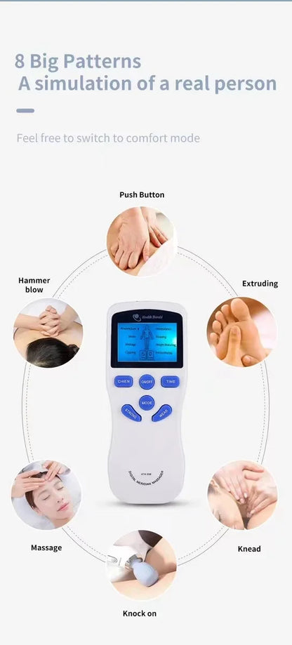 EMS Dual Channel Massager Electric Muscle Stimulator Tens Machine Body Massage Full Body with Electrodes Pads Accessories Beauty World Shop