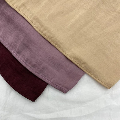 Premium Velvet Satin Chiffon Hijab Scarf Women Luxury Soft Plain Shawl For Women Muslim Hijabs Turban Femme Chic  Ramadan Beauty World Shop