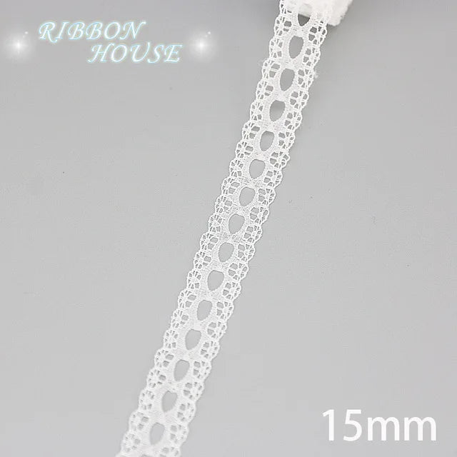 (5 yards/roll) white Lace ribbon fabric Webbing Decoration Lovely gift packing polyester Material Home Accessories Store