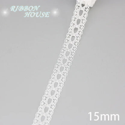 (5 yards/roll) white Lace ribbon fabric Webbing Decoration Lovely gift packing polyester Material Home Accessories Store
