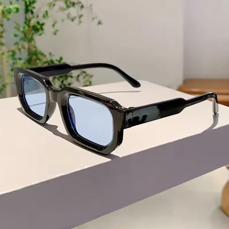 New Men Vintage Rectangle Frame Sunglasses Fashion Retro Sun Glasses Luxury Brand Design Glasses UV400 Eyewear Women Goggles Beauty World Shop