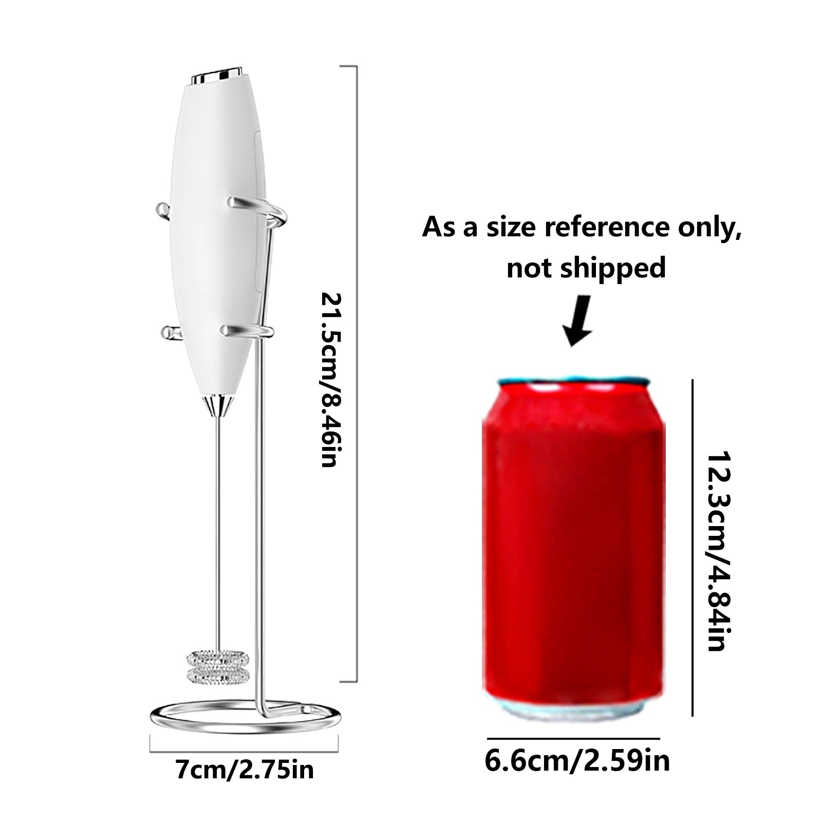 Kitchen Powerful Milk Frother Wand Handheld Battery Operated Drink Mixer for Coffee, Lattes, Cappuccino, Matcha Gift Idea Beauty World Shop