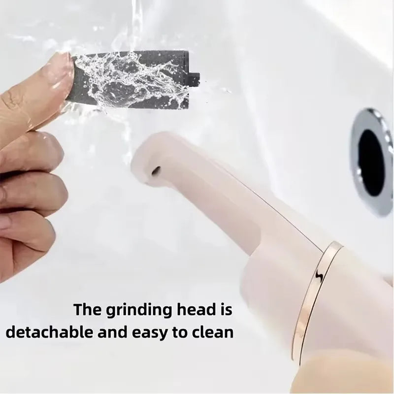 NEW USB Electric Dead Skin Pedicure Automatic Foot Grinder Rechargeable Roller Feet Pedicure Tool with 2 Removable Roller Heads Beauty World Shop