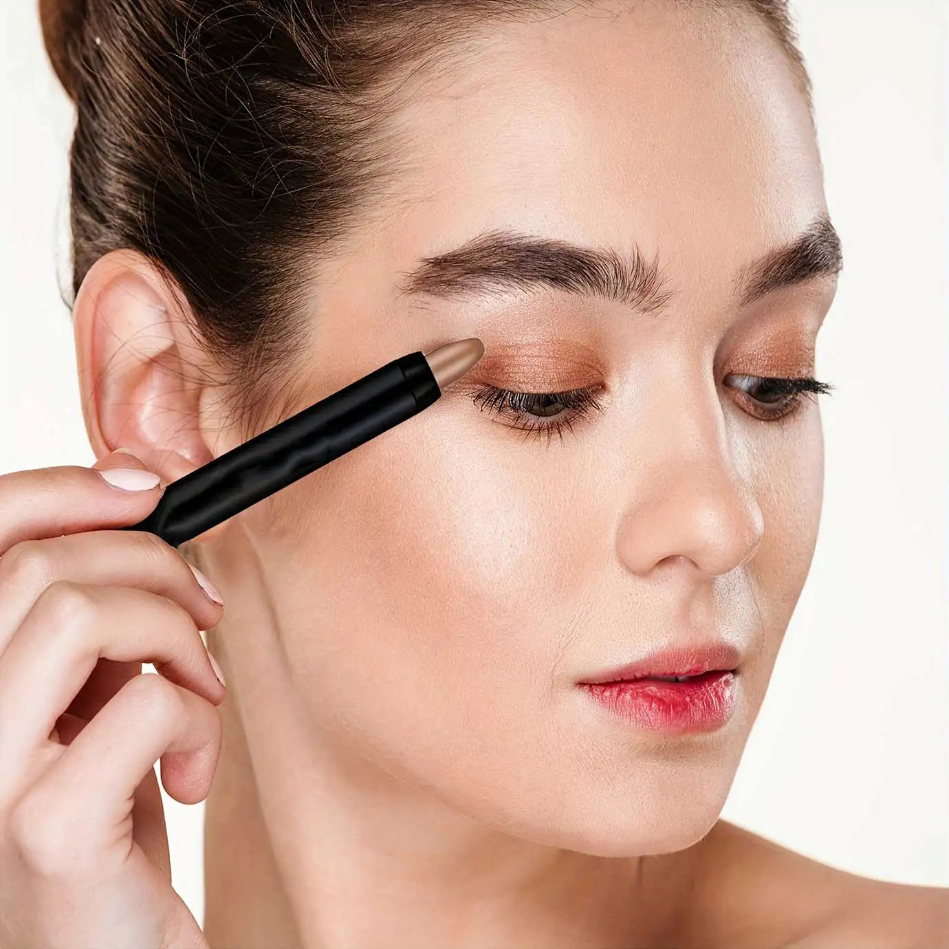Shimmery Monochrome Eyeshadow Pencil - Waterproof, LongLasting Eye Makeup in Black, Blue, Pink, Purple, Fair - 9 ColorGlitter Ey Beauty Trend Shop