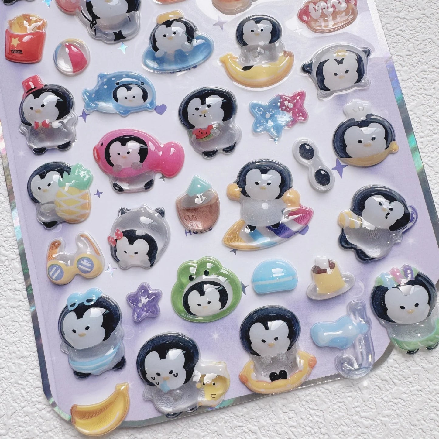 NEKONI Cute Animals Seal Bear Penguin 3D Stickers Scrapbooking DIY Journaling Stationery Diary Cute Stickers School Supply Beauty World Shop