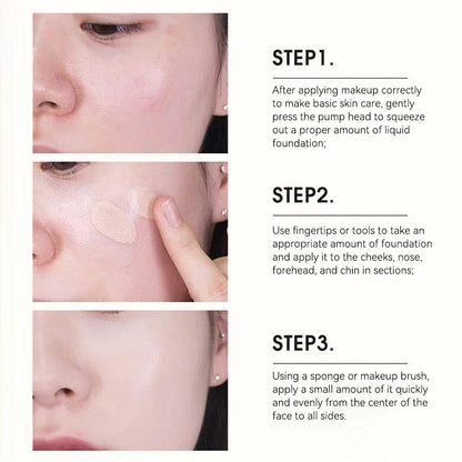 The liquid foundation is light, matte, naturally brightening, and does not come off makeup. The natural complexion is frosty, Beauty Trend Shop