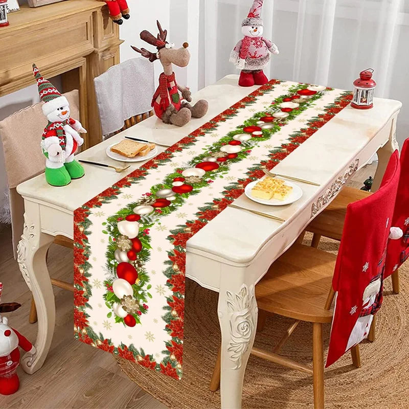 Christmas Table Runner Merry Christmas Decoration For Home Xmas Table Decor 2025 Navidad Notal Noel Ornament Happy New Year 2026 Beauty World Shop
