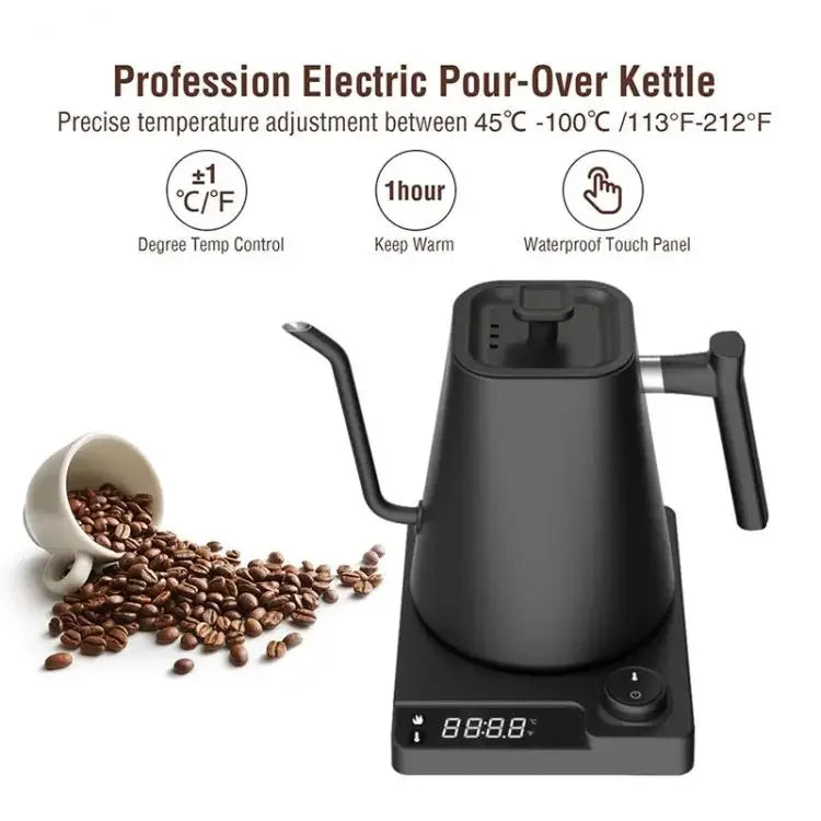 1200W Gooseneck Electric Kettle with Temperature Control Electric Kettle for Coffee and Tea Kettle Coffee Pot 110v/220v Beauty World Shop