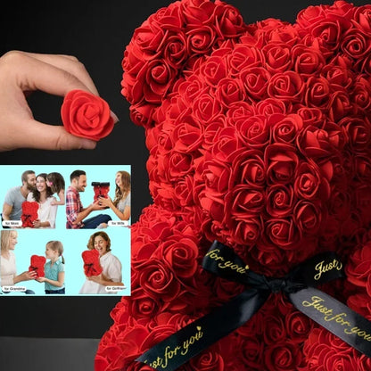 2025 New Artificial Flower Eternal Rose Teddy Bear for Mom Mother's Day Birthday Valentine's Day Anniversary Gifts & Decorations Beauty World Shop