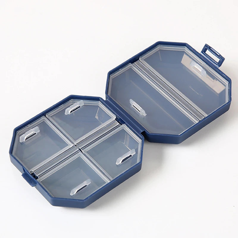 10 Compartments Travel Pill Organizer Pocket Portable Pill Storage Box Case Daily Pill Container or Purse Fish Oil Medicine Beauty World Shop
