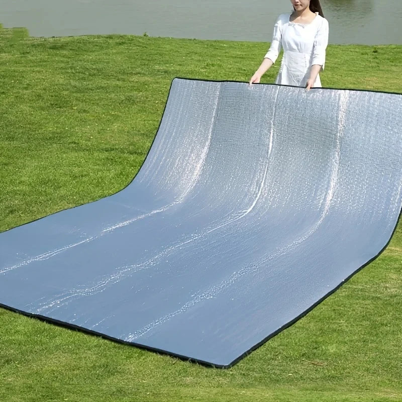 Waterproof Mat Double-sided Aluminum Film Moisture-Proof Mat Portable Picnic Mat Outdoor Tent Camping Beach Moisture-Proof Mat Beauty World Shop