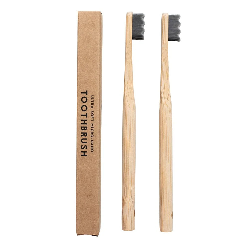 4Pcs  Bamboo Toothbrush Biodegradable20,000 High Bristle Count Toothbrush - Micro-Nano Extra Soft Bristles for Sensitive Teeth Beauty World Shop