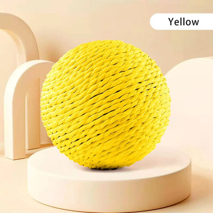 10CM Interactive Sisal Cat Scratching Ball Toy For Kitten Teeth Cleaning Anti Bite Cat Ball Sounding Toy Pet Supplies Beauty World Shop
