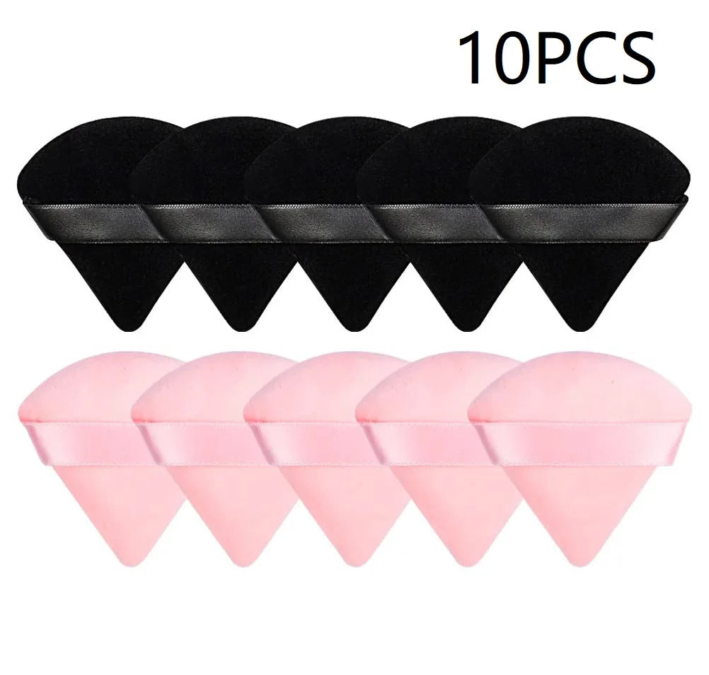 10PCS Puff Triangle Makeup Beauty Sponge Puff Triangle for Powder Makeup Blender Finger Puff Make Up Accessories Cosmetics PF03 Beauty World Shop
