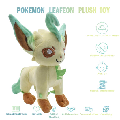 Leafeon Vaporeon Glaceon Sylveon Espeon Umbreon Vaporeon Sylveon Plush Toys Game for Collectible Gift,Soft Plushies Stuffed Beauty World Shop