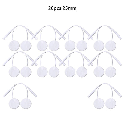 25mm Self-Adhesive Electrode Pads with Conductive Gel for EMS Electric Muscle Stimulator Pulse Massager Replacement Accessory Beauty World Shop