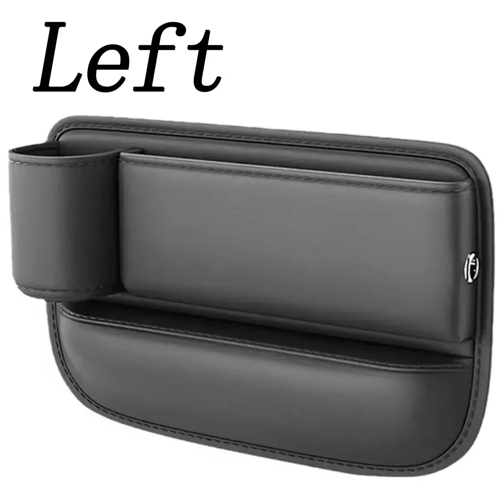 Car Seat Gap Water Cup Holder Leather Universal Crevice Side Storage Box Driver Front Auto Seat Gap Filler Organizer In the Car Beauty World Shop