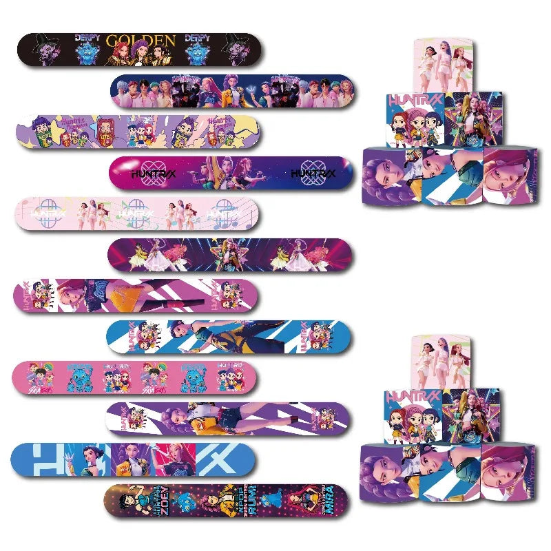 Kpop Demon Hunter Slap Bracelets Anime Snap Wristband for Birthday Party Favors School Prize Gifts Beauty World Shop
