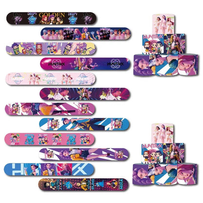 Kpop Demon Hunter Slap Bracelets Anime Snap Wristband for Birthday Party Favors School Prize Gifts Beauty World Shop