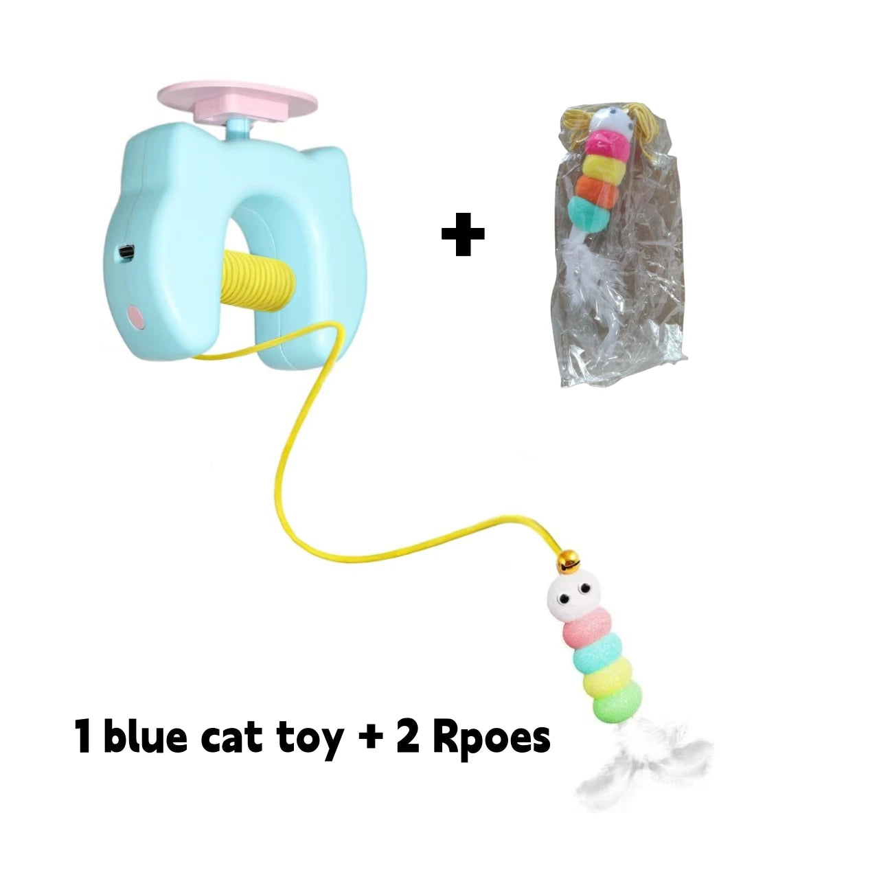 New Type Of Electric Cat Toy with 2 Ropes Smart Hanging Door Auto Swing Feather Toy A Self-entertainment And Cat-teasing Wonder Beauty World Shop
