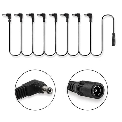 Miwayer Daisy Chain Cables 1 to 2-10 Ways Guitar Effect Pedal Power Supply Adapter 9V DC 1A Reinforced Noiseless Center Negative Beauty World Shop