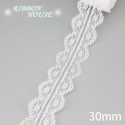 (5 yards/roll) white Lace ribbon fabric Webbing Decoration Lovely gift packing polyester Material Home Accessories Store