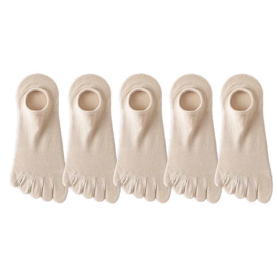 5 pairs of yoga toe socks for women, suitable for Pilates, ballet, dance, and barefoot Beauty World Shop