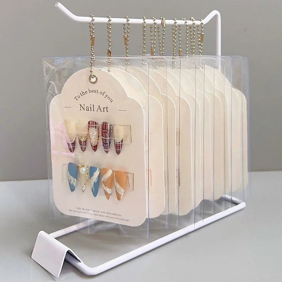 False Nail Art Color Card Display Stand Gel Polish Template Sample Stand for Nail Tips Showcase Beauty World Shop