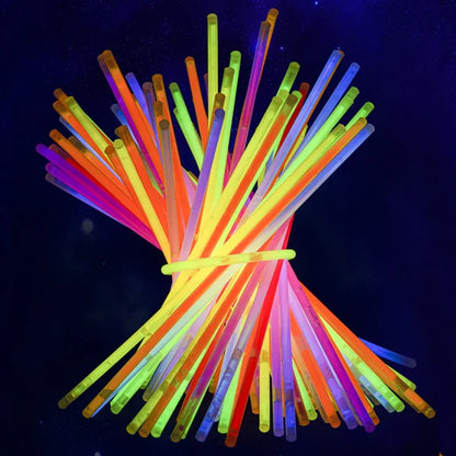 50/100Pcs Fluorescence Sticks Party Multicolor Glowing Stick Bright Colorful Light Bright Bendable Glow Bracelet Party Supplies Beauty World Shop