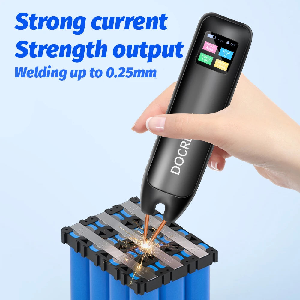 Handheld Spot Welder DIY Adjustable Portable Digital LED Display Color Screen Welding Automatic Trigger for 18650 Battery Beauty World Shop