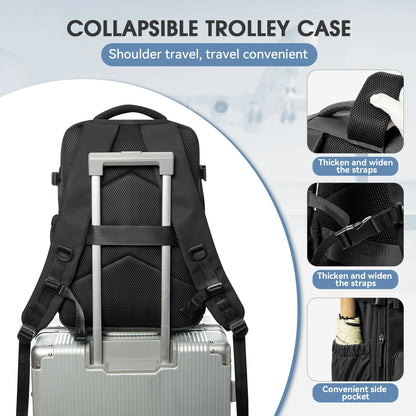 Vacuum Backpack Travel Bag for Men Large Capacity Backpack Business Laptop Backpack Women Men Expandable Backpack School Bag Beauty World Shop