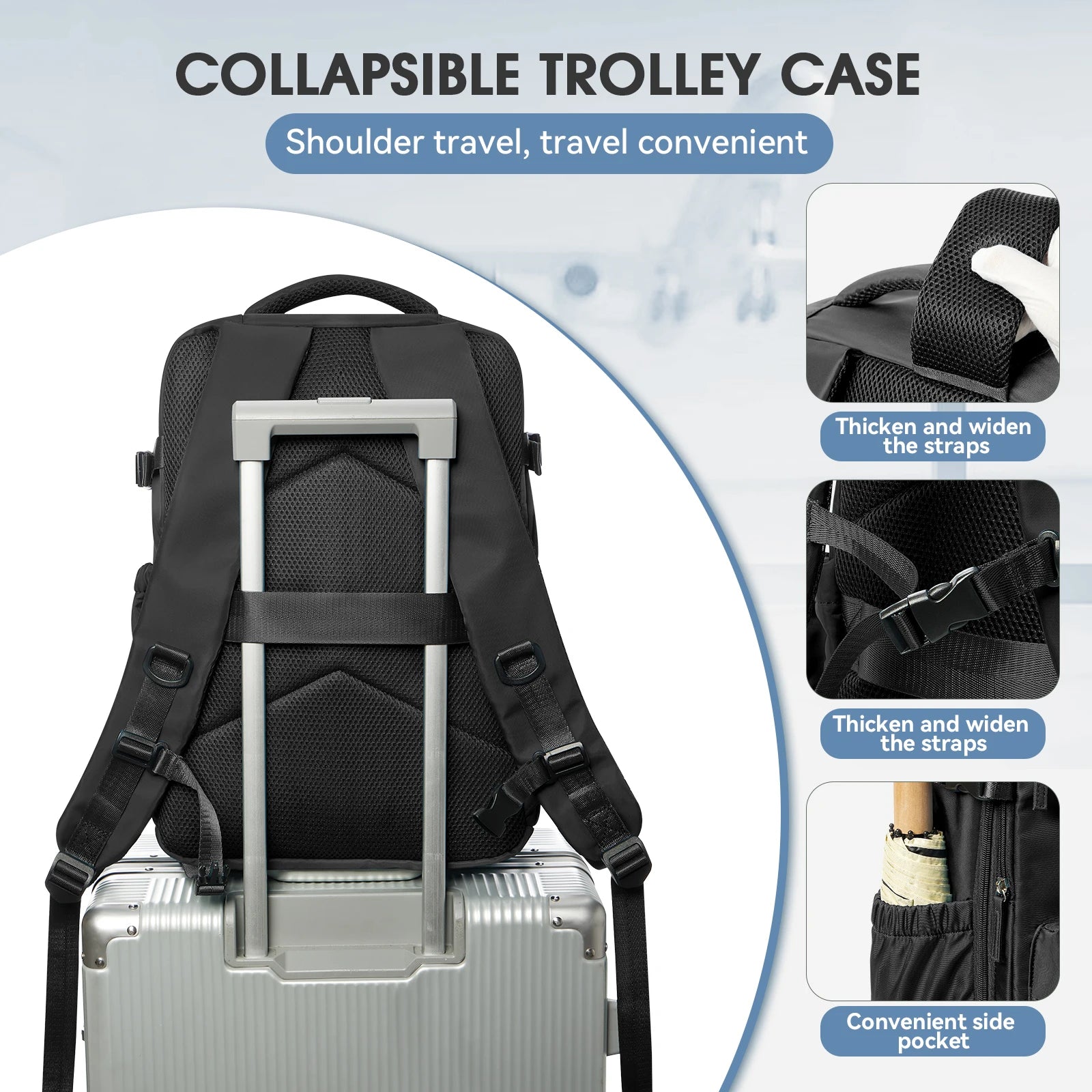 Vacuum Backpack Travel Bag for Men Large Capacity Backpack Business Laptop Backpack Women Men Expandable Backpack School Bag Beauty World Shop