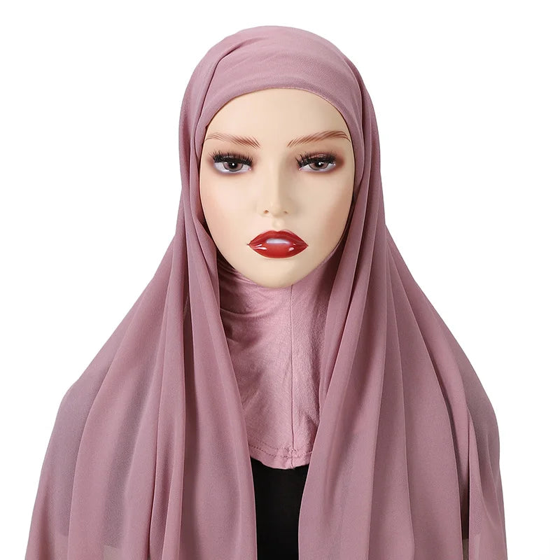 Full Cover Inner Muslim Chiffon Hijab Instant Scarf Islamic Cap Head Wear Caps Underscarf Bone Bonnet Headcover Beauty World Shop