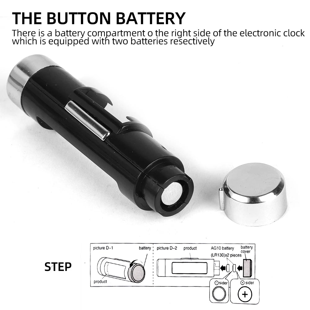 Portable 2 in 1 Car Digital LCD Clock Temperature Display Electronic Clock Thermometer Car Automotive Blue Backlight With Clip Beauty World Shop