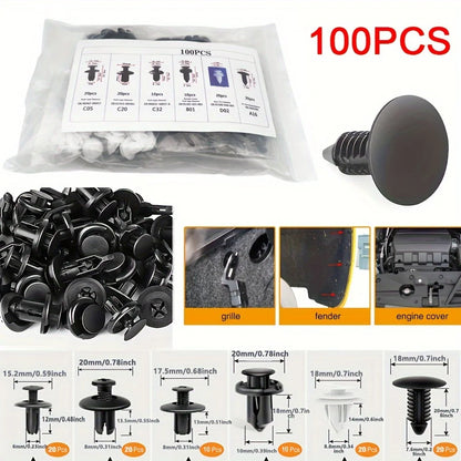 Auto Fastener Clip Mixed Car Body Push Retainer Pin Rivet Bumper Door Trim Panel Fastener Kit Car Clips Box or Bag packaging Beauty World Shop