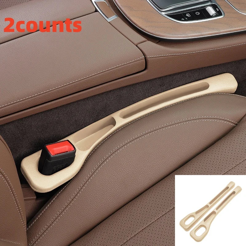 2pc Car Seat Gap Filler Organizer Pu Waterproof Car Seat Gap Plug Strip with 2 Grooves Seat Gap Storage Auto Interior Accessorie Beauty World Shop