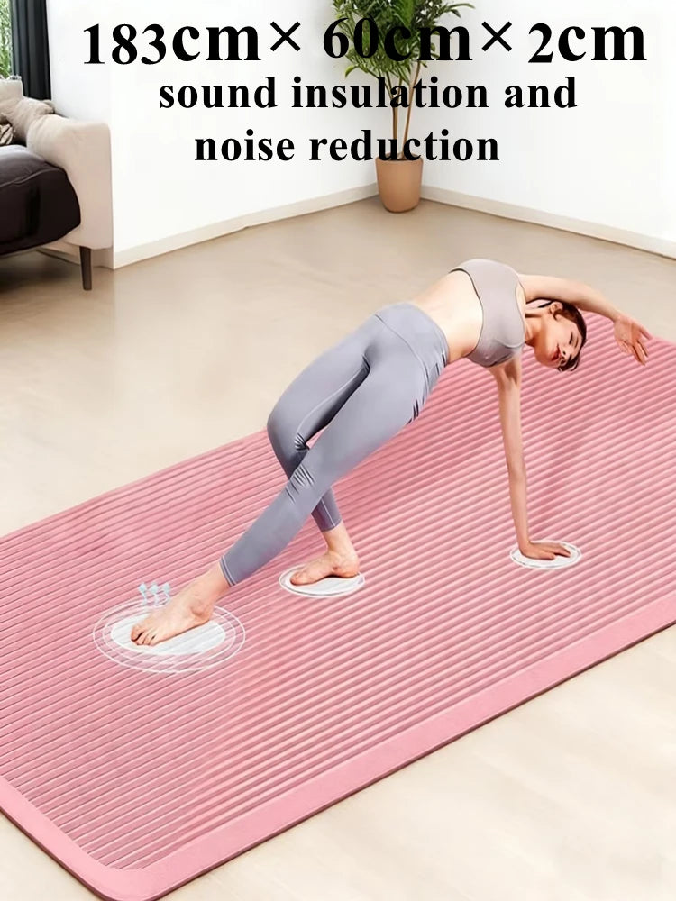 20MM 183×60cmThick Yoga Mats Anti-slip Sport Fitness Mat Blanket for Exercise Yoga and Pilates Gymnastics Mat Fitness Equipment Beauty World Shop