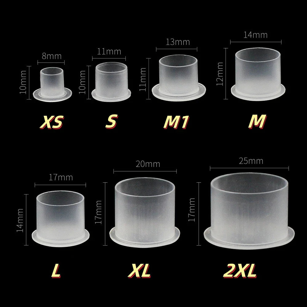 ROKYO 1000PCS Disposable Steady Tattoo Ink Cups Plastic Pigment Clear Holder Container Caps Permanent Makeup Microblading Supply Beauty Trend Shop