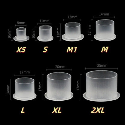 ROKYO 1000PCS Disposable Steady Tattoo Ink Cups Plastic Pigment Clear Holder Container Caps Permanent Makeup Microblading Supply Beauty Trend Shop