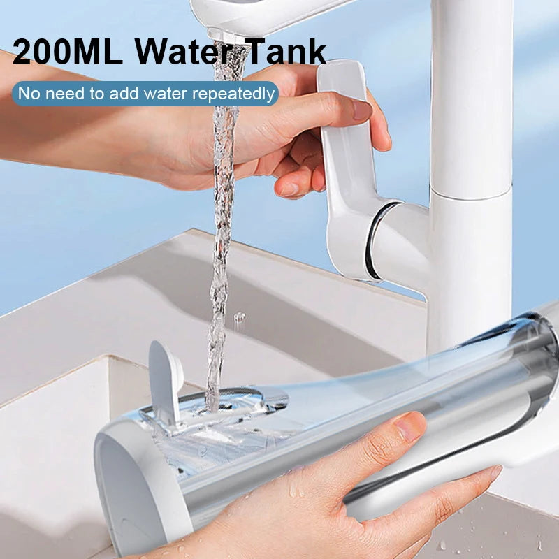 Portable Oral Irrigator 200ML Water Flosser Teeth Whitening 3 Modes Rechargeable Waterproof IP65 Dental Care Jet Floss Beauty World Shop