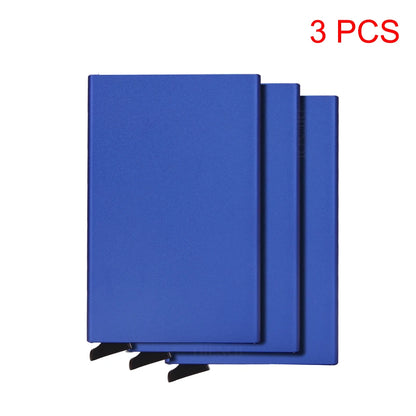 Rfid Credit Card Holder Metal Thin Slim Smart Wallet Men Women Wallets Pop Up Minimalist Small Black Purse Mini Walets for Men Beauty World Shop