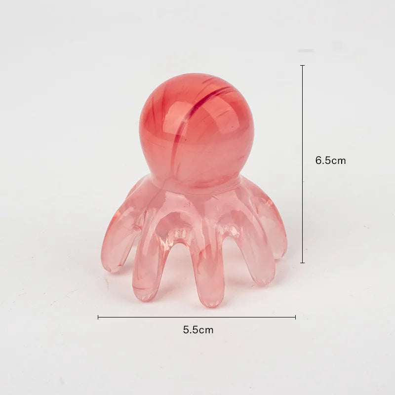Octopus Head Massager Comb Head Meridian Manual Acupressure Tool Portable SPA Gua Sha Massage Comb Beauty World Shop