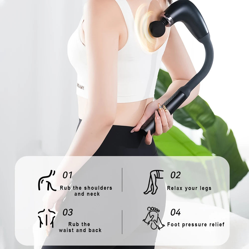 2025 New Smart Fascia Gun Electric Massager Massage Hammer Electric Fascia Gun Home Handheld Hammer Back Artifact Christmas Gift Beauty World Shop