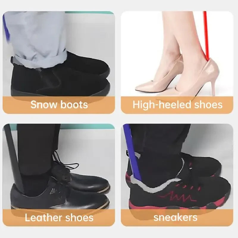 1pc Extra long flexible plastic shoe horns do not require bending durable shoe spoons for pregnant women wearing shoe assistants Beauty World Shop