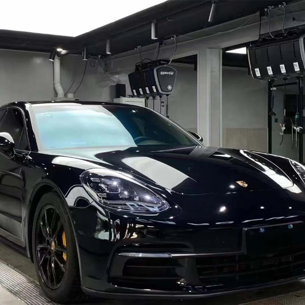 Black Vinyl Wrap Bright Shiny Auto Body Stickers Self-adhesive Gloss Car Wrapping Vinyl Air Release Glossy Black Car Foil Film Beauty World Shop