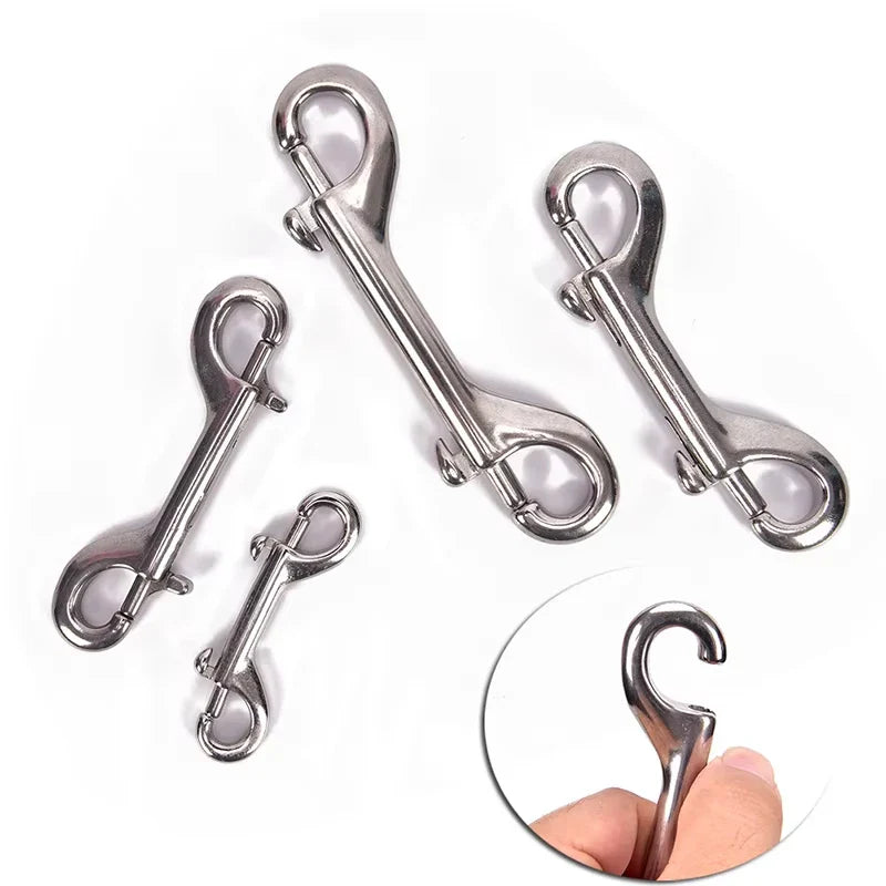 65mm 90mm 100mm 115mm Double Ended Scuba Diving Hook Stainless Steel Eye Bolt Snap Hook Quick Draw Link Carabiner Beauty Trend Shop