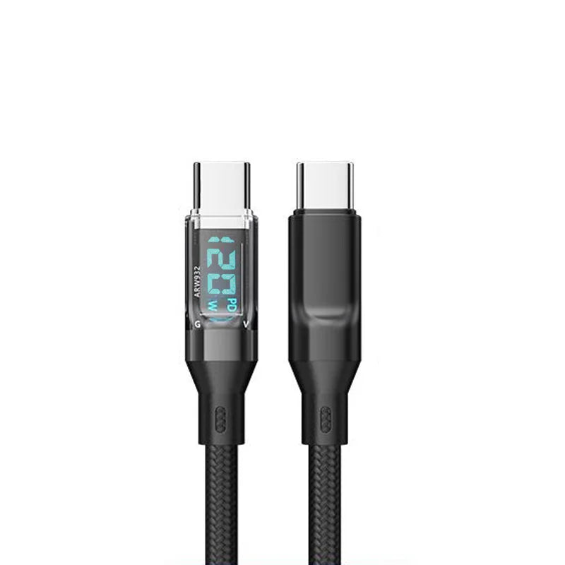 OOZCC LCD Watt Display Cable, Max 120W Super Fast Charging USB Type C Cable Data Transfer, USB A to Lightning for IPhone14 Pro Beauty World Shop