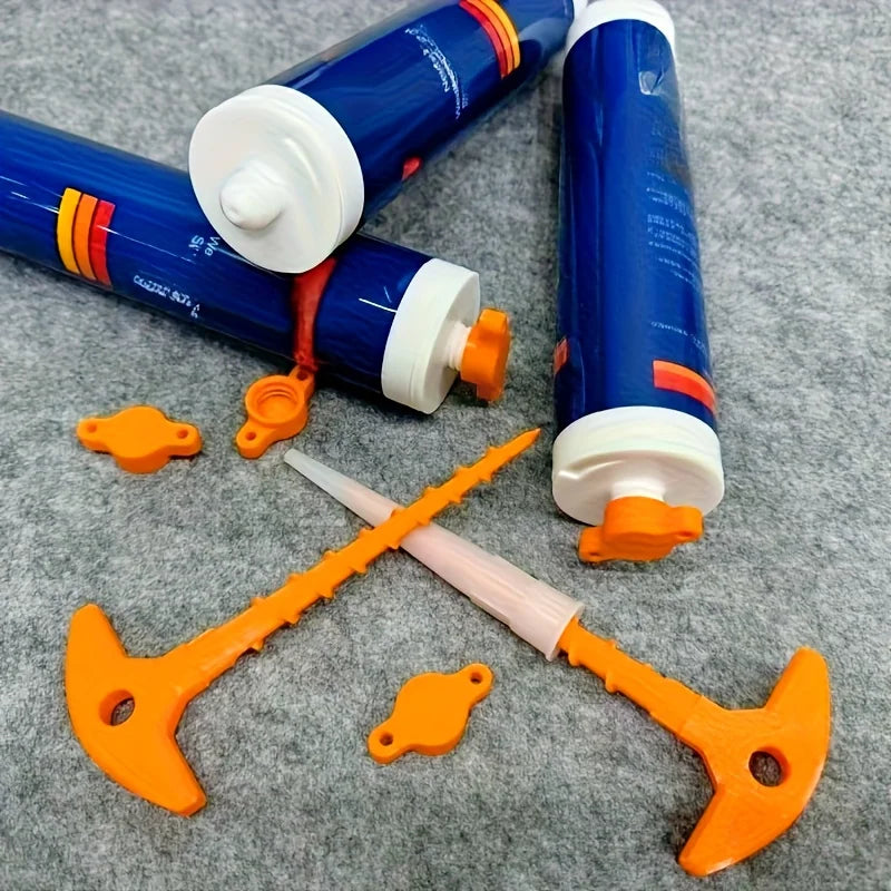 Silicone seal cap and seal gun nozzle removal tool, silicone seal cap used for open core tubes to prevent rapid drying Beauty World Shop