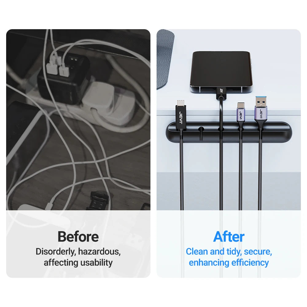 Adhesive Cable Holder Clips Cord Management Wire Organizer for Desktop USB Charging Cable Nightstand Power Cord Mouse Cable Beauty World Shop