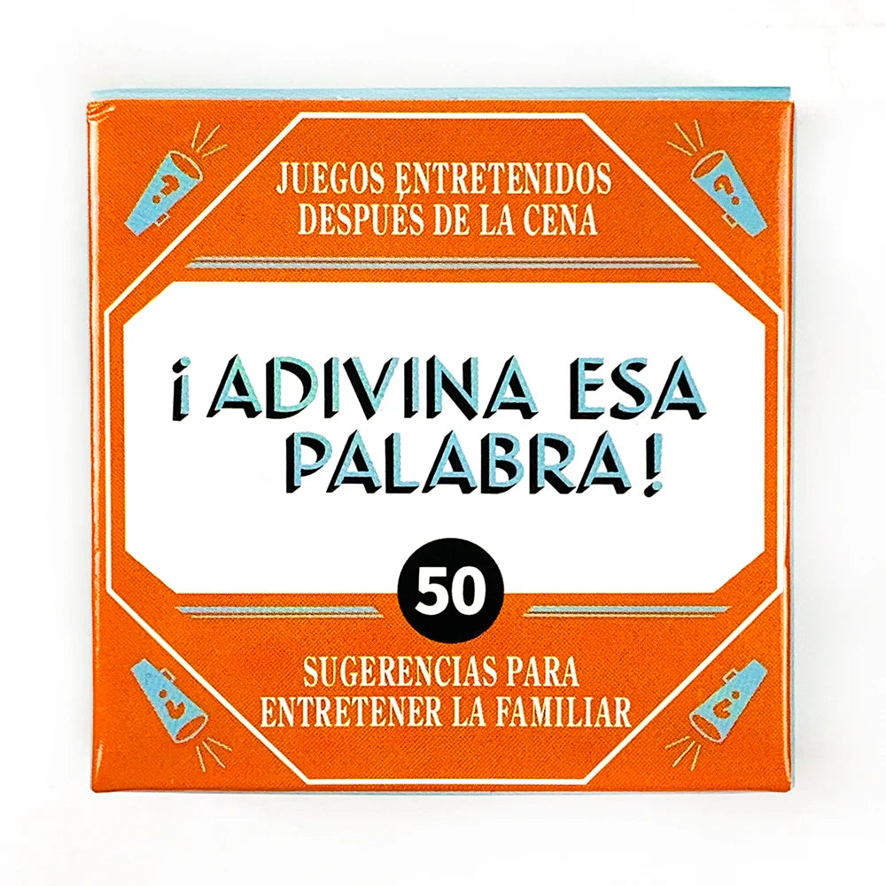 Spanish Mini Size Game Cards " Name That Word !" 50 Pcs Cards Game Family Gathering Card Game Camping Game Beauty World Shop